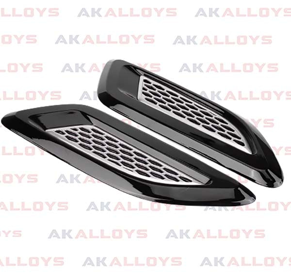 LAND ROVER BONNET VENTS GRILLES BLACK SILVER