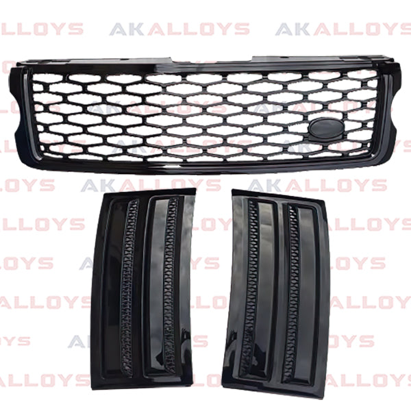 LAND ROVER SVO GRILLE AND SIDE FENDERS VENTS COVERS – BLACK