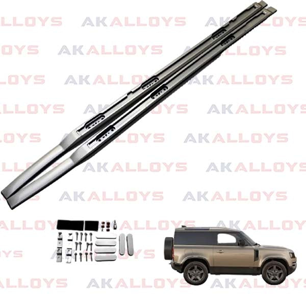 LAND ROVER STYLE ROOF RAIL PAIR – IN SILVER