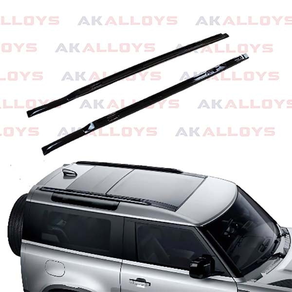 LAND ROVER STYLE ROOF RAILS PAIR – IN GLOSS BLACK