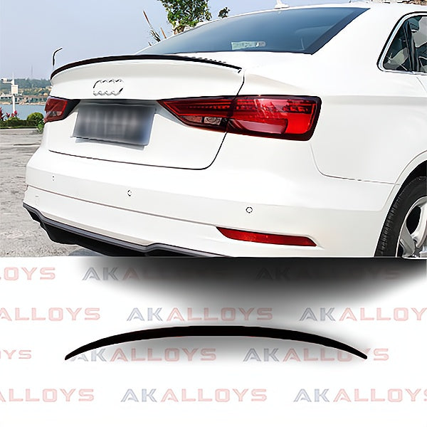 AUDI STYLE REAR SPOILER LIP GLOSS BLACK