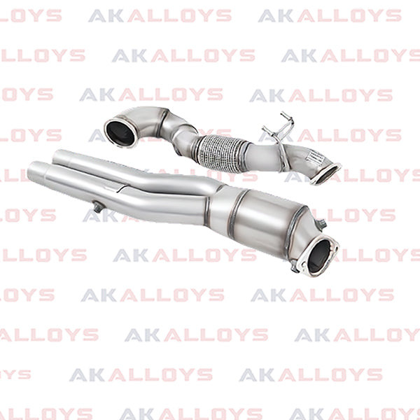 AUDI LARGE BORE DOWN PIPE WITH HI-FLOW SPORTS CAT MILLTEK SPORT