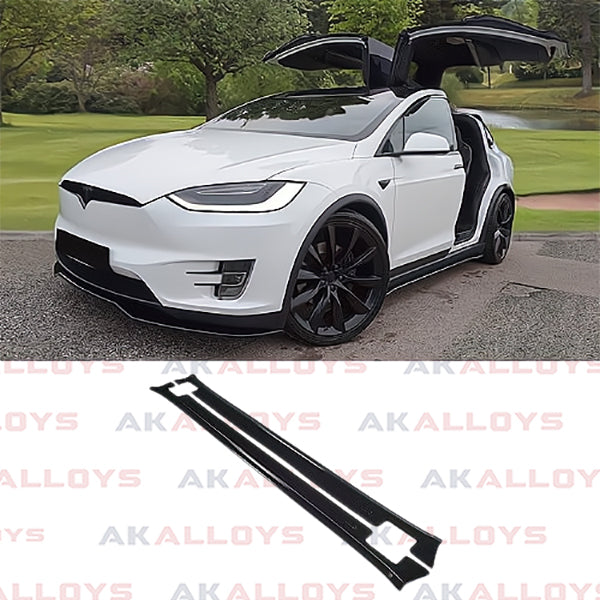 TESLA MAXTON SIDE SKIRT DIFFUSERS IN GLOSS BLACK  RISPER MAX