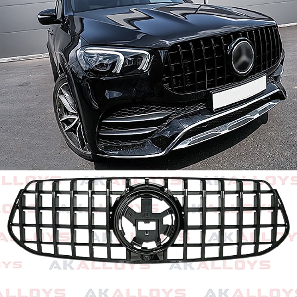 MERCEDES FRONT GRILL - PANAMERICANA GT-R STYLE - ALL BLACK