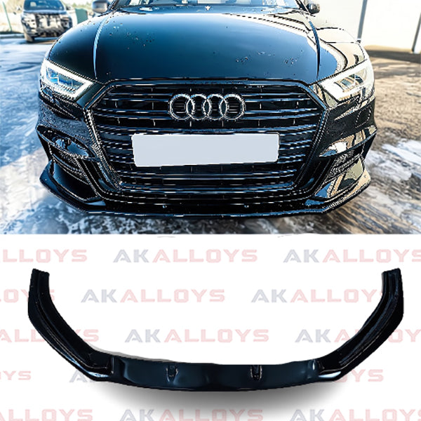 AUDI RISPER FRONT SPLITTER LIP IN GLOSS BLACK