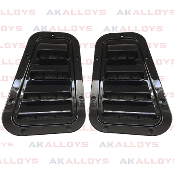 LAND ROVER BONNET VENTS COVERS BLACK PAIR