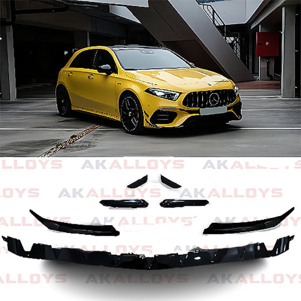 MERCEDES AMG LINE FRONT SPLITTER LIP KIT GLOSS BLACK