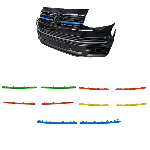 VOLKSWAGEN  FRONT UPPER 2 PIECE CLIP IN GRILLE STREAMER - CHOOSE COLOUR