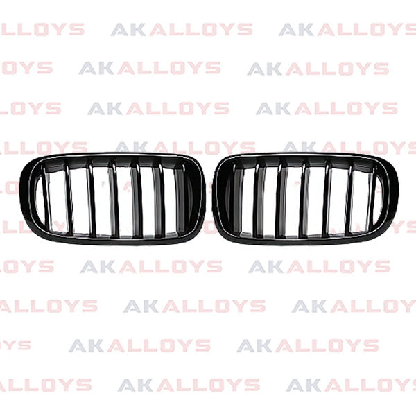 BMW GLOSS BLACK FRONT GRILL SOLID SLAT