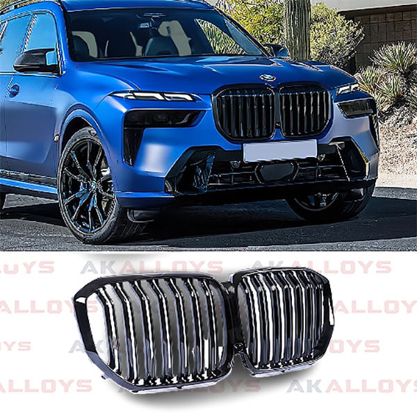 BMW FRONT GRILL DUAL SLAT X5M STYLE GLOSS BLACK