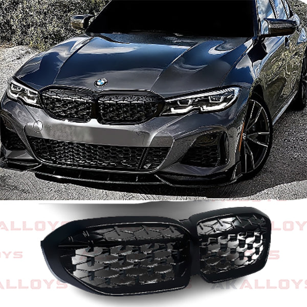 BMW Diamond Style Front Grill Gloss Black