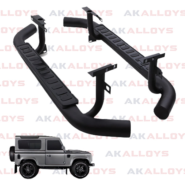 LAND ROVER OEM STYLE RUNNING BOARDS SIDE STEPS PAIR – BLACK