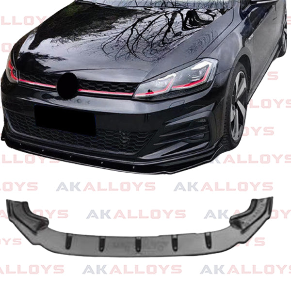 VOLKSWAGEN FRONT SPLITTER LIP GTD GTI R R LINE - GLOSS BLACK