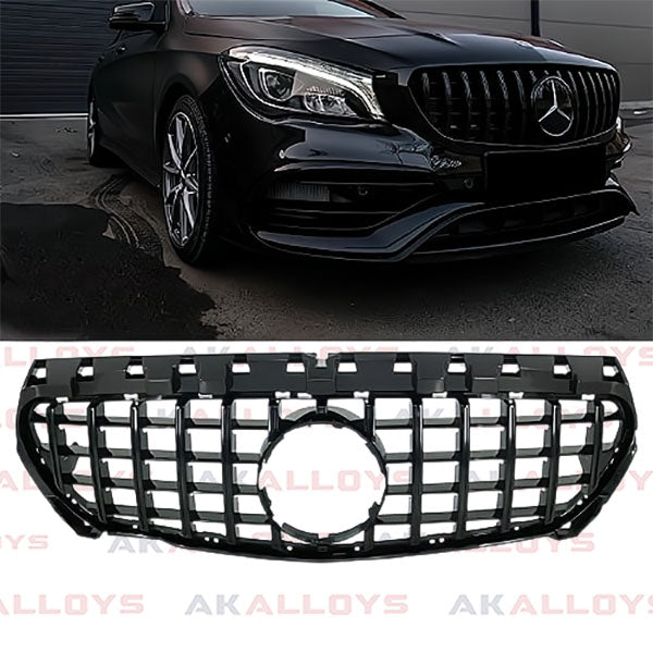 MERCEDES FRONT GRILL PANAMERICANA GT-R STYLE ALL BLACK