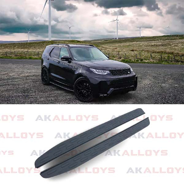 LAND ROVER STYLE SIDE STEPS RUNNING BOARDS ALL BLACK – PAIR